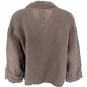 J By J 3475 Linen Jacket Brown - J BY J Fashion