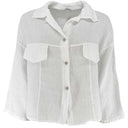 J By J 3475 Linen Jacket White - J BY J Fashion