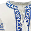 J By J 3672 Embroidery Blouse White - J BY J Fashion