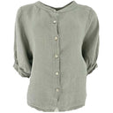 J By J 4821 S/S Linen Shirt Army