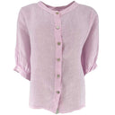 J By J 4821 S/S Linen Shirt Light Pink
