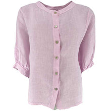 J By J 4821 S/S Linen Shirt Light Pink