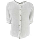 J By J 4821 S/S Linen Shirt White
