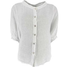 J By J 4821 S/S Linen Shirt White