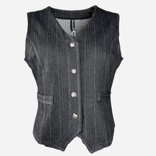 J By J 5557 Viscose Stretch Vest Black