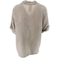 J By J 5778 Linen Pocket Blouse Fango