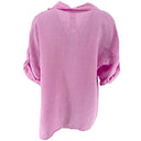 J By J 5778 Linen Pocket Blouse Light Pink