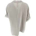 J By J 5778 Linen Pocket Blouse Sand