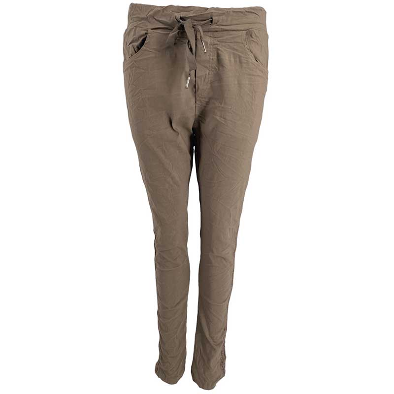 J By J 600083 Stretch Pants Fango - J BY J Fashion