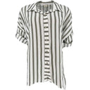 J By J 6361B Stripe Cotton Shirt Army