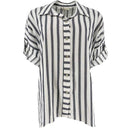 J By J 6361B Stripe Cotton Shirt Black