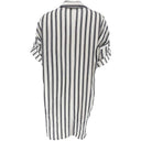 J By J 6361B Stripe Cotton Shirt Black