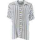 J By J 6361B Stripe Cotton Shirt Light Blue