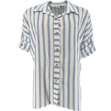 J By J 6361B Stripe Cotton Shirt Light Blue