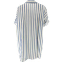 J By J 6361B Stripe Cotton Shirt Light Blue