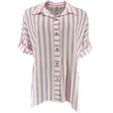 J By J 6361B Stripe Cotton Shirt Light Pink