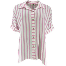 J By J 6361B Stripe Cotton Shirt Light Pink