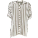 J By J 6361B Stripe Cotton Shirt Sand