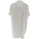 J By J 6361B Stripe Cotton Shirt Sand