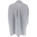 J By J 6656 Oversized Small Stripe Shirt Blue