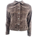 J By J 6843 Velvet Jacket Brown - J BY J Fashion