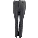 J By J 6866 Wide Stretch Pants Coated Black - J BY J Fashion