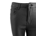 J By J 6866 Wide Stretch Pants Coated Black - J BY J Fashion