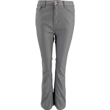 J By J 6866 Wide Stretch Pants Coated Grey - J BY J Fashion