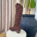 J By J 7687A Long Cowboy Boots Brown