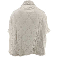 J By J 8018 Oversized Quilted Jacket / Vest Beige - J BY J Fashion