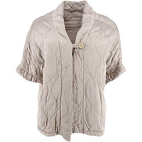 J By J 8018 Oversized Quilted Jacket / Vest Grey - J BY J Fashion