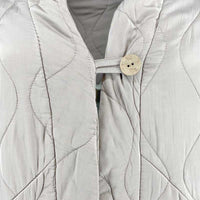 J By J 8018 Oversized Quilted Jacket / Vest Grey - J BY J Fashion
