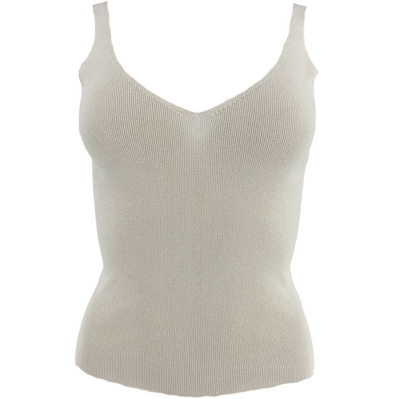 J By J 8074 Knit Top Beige - J BY J Fashion