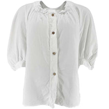 J By J 8932 Velvet Frill Shirt White