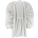 J By J 8932 Velvet Frill Shirt White