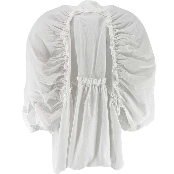 J By J 8932 Velvet Frill Shirt White