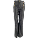 J By J 9252 Coated Wide Pants Gold/Black - J BY J Fashion