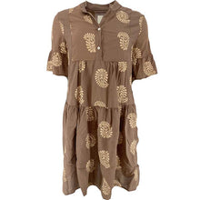 J By J 9404 Embroidery Dress Brown