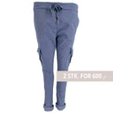 J By J 95870 Stretch Cargo Pants Blue