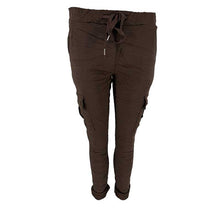 J By J 95870 Stretch Cargo Pants Brun - J BY J Fashion