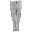 J By J 95870 Stretch Cargo Pants Lysegrå - J BY J Fashion