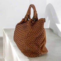 J By J Braided Leather Bag Brown - J BY J Fashion