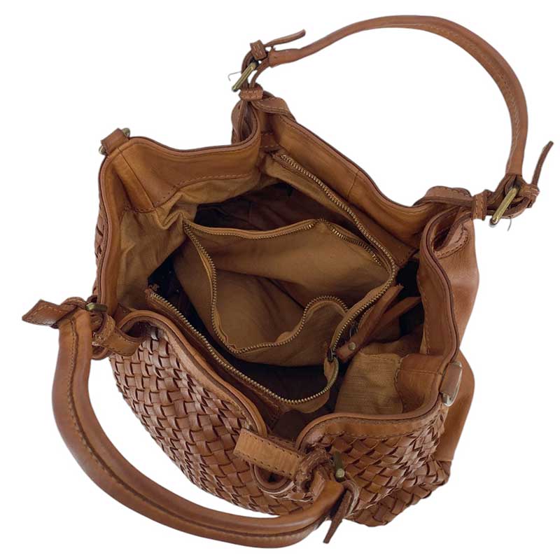 J By J Braided Leather Bag Brown - J BY J Fashion