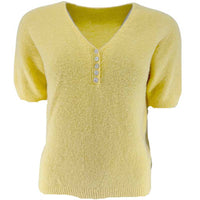 J By J Button Down SS Knit Yellow