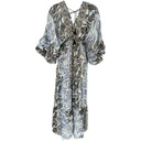 J By J Floral Long Silk Dress Blue