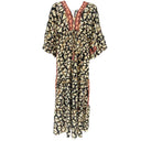 J By J Floral Long Silk Dress Sand