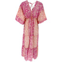 J By J Floral S/S Silk Dress Pink