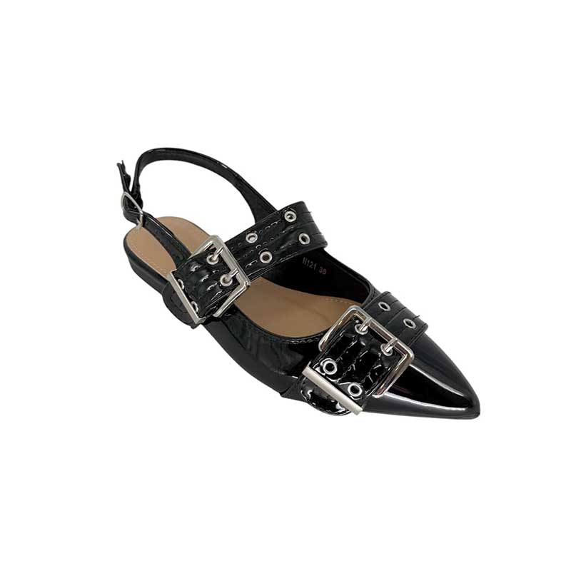 J By J H121 Varnish Sandal Black
