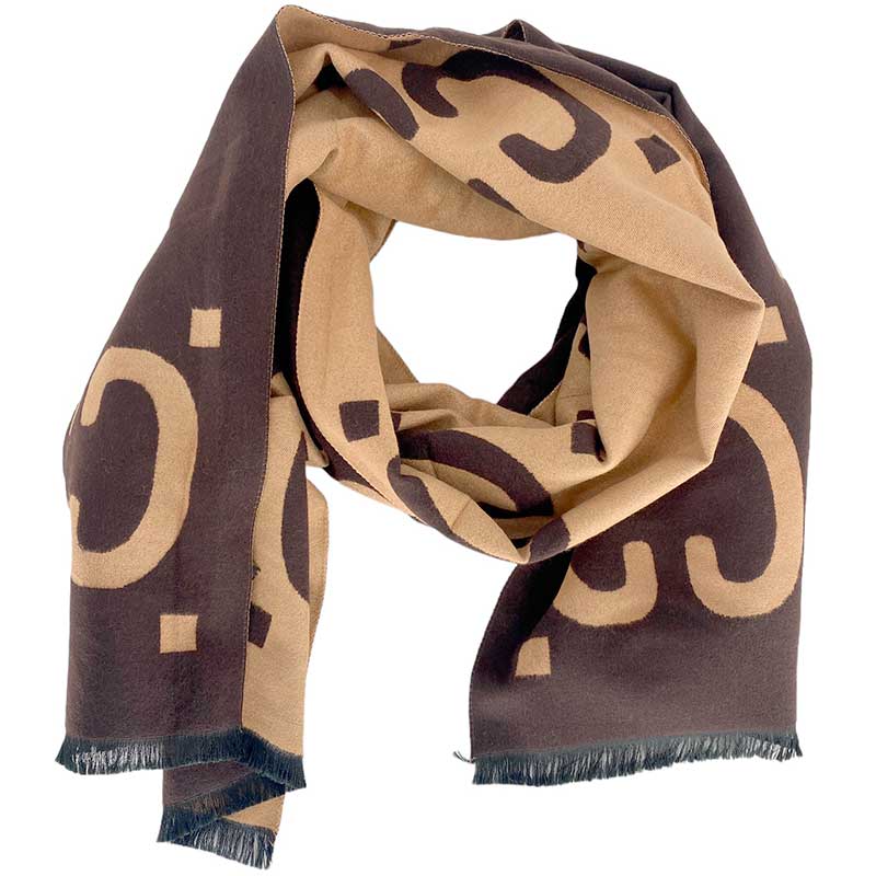 J By J JD-50 CC Viscose & Wool Scarf Brun - J BY J Fashion