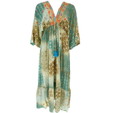 J By J TC-575 Floral Long Dress Green